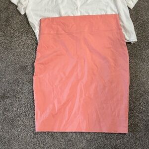 Hybrid & Co Women’s Size 3X Peach Knit Pencil Skirt Pull-On Stretch Back Slit